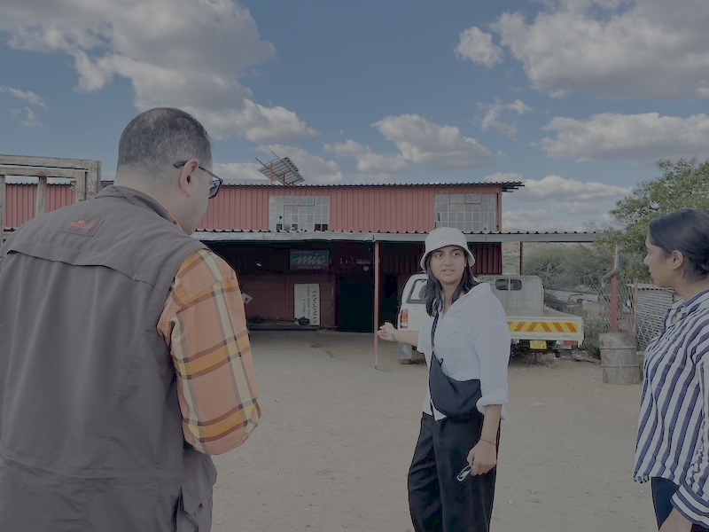 Masters student thesis field visit Okahandja park